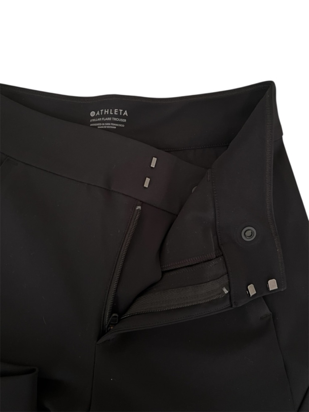 Athleta Black Tailored Flare Trousers size 2